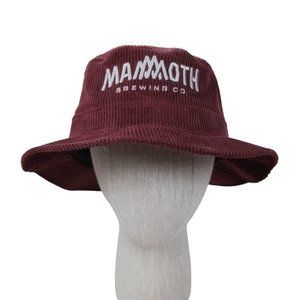 NWT Mammoth Brewing Corduroy Bucket Hat Burgundy Red